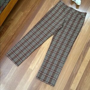 Women's Checkered Plaid Pants - Black and Brown